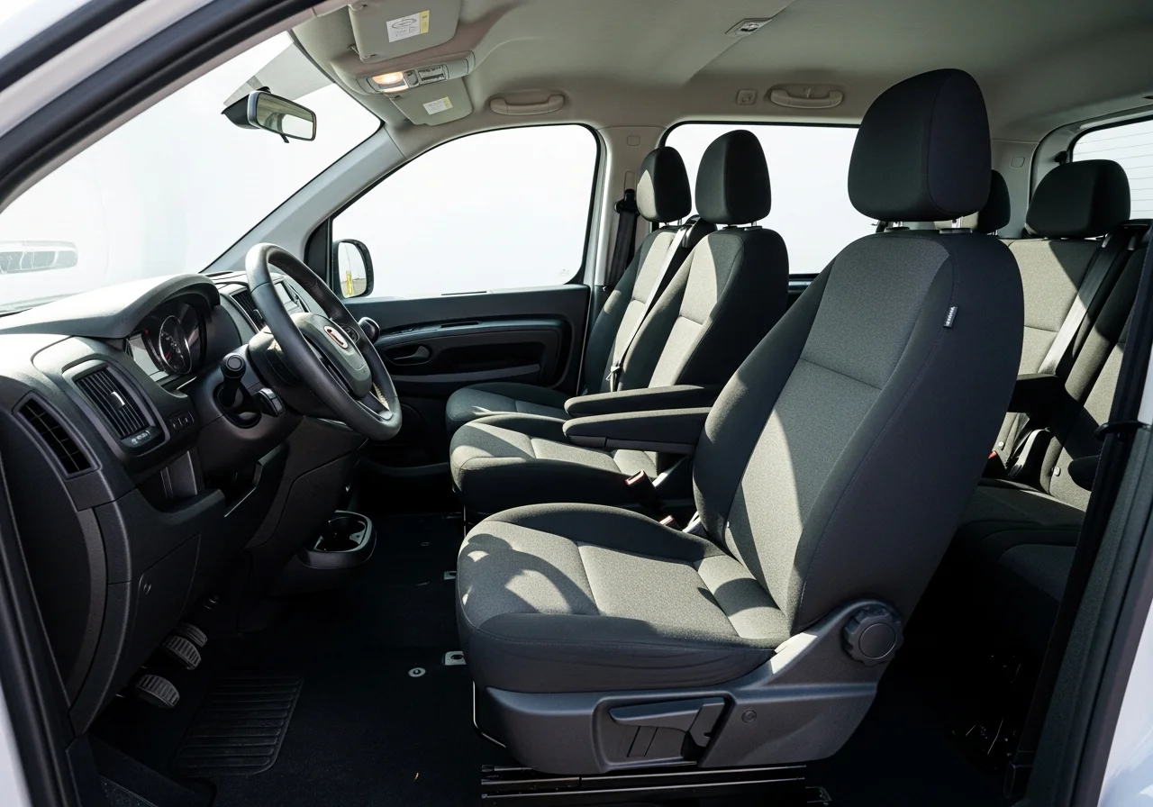 Fiat Scudo 2015 interior — leather seats, Wi-Fi, USB charging, ComfortLine transfer