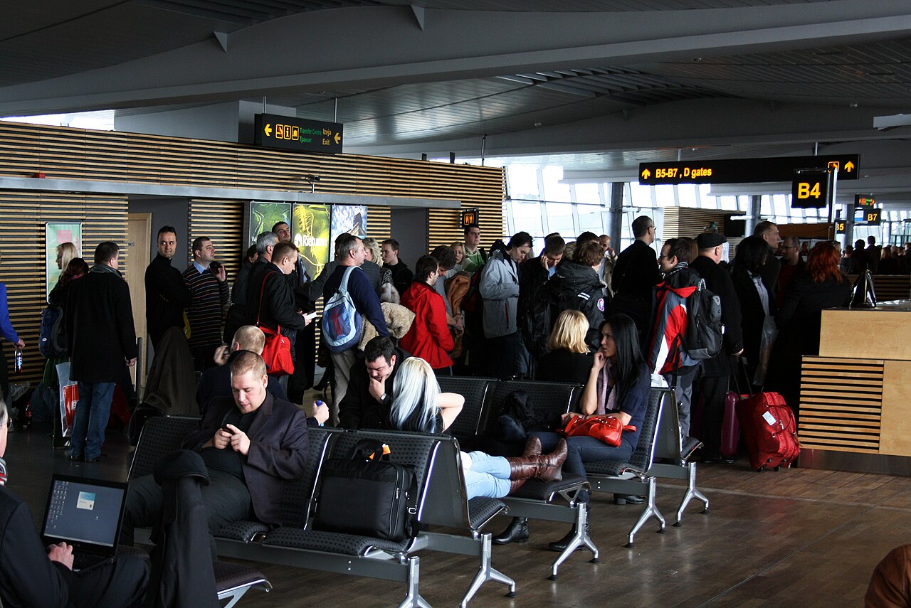 Riga Airport departure gate